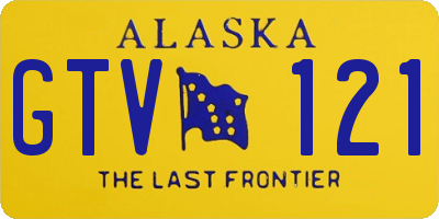 AK license plate GTV121