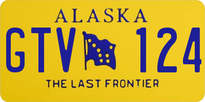 AK license plate GTV124