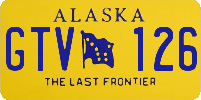 AK license plate GTV126