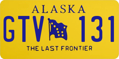 AK license plate GTV131