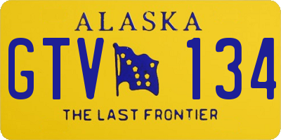 AK license plate GTV134