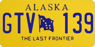 AK license plate GTV139