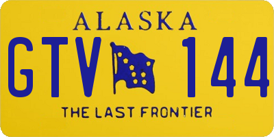 AK license plate GTV144