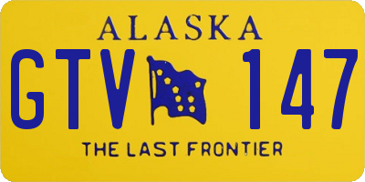 AK license plate GTV147