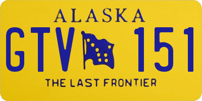 AK license plate GTV151