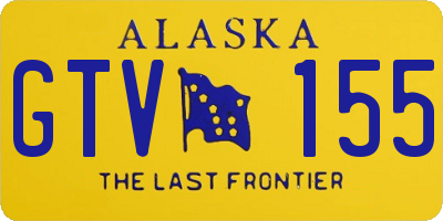 AK license plate GTV155