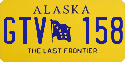 AK license plate GTV158