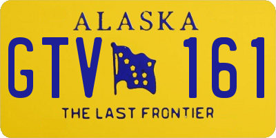 AK license plate GTV161