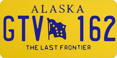 AK license plate GTV162