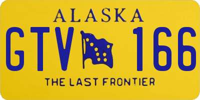 AK license plate GTV166