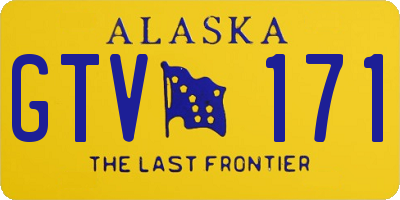 AK license plate GTV171