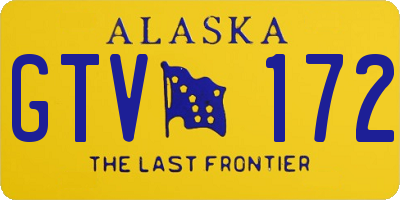 AK license plate GTV172