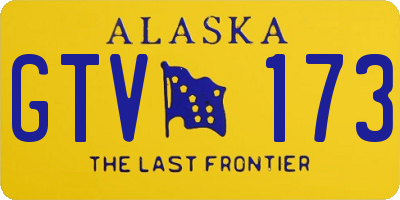 AK license plate GTV173