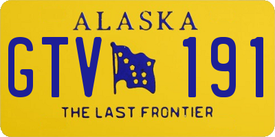 AK license plate GTV191