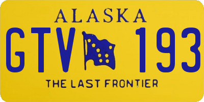 AK license plate GTV193