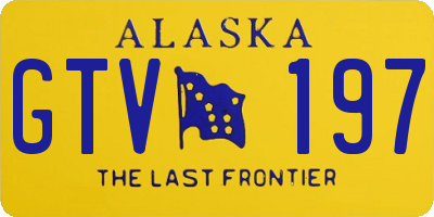 AK license plate GTV197