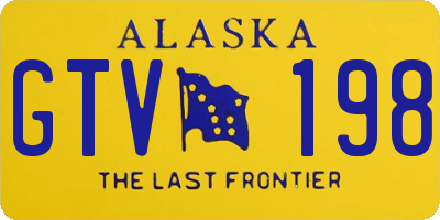 AK license plate GTV198