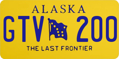 AK license plate GTV200
