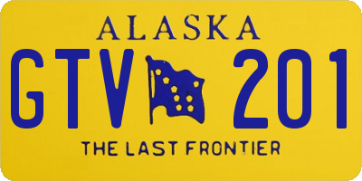 AK license plate GTV201