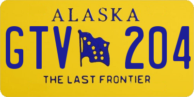 AK license plate GTV204