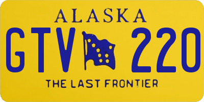 AK license plate GTV220