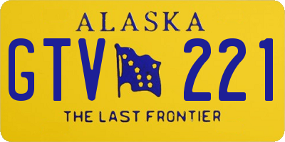 AK license plate GTV221