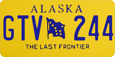 AK license plate GTV244