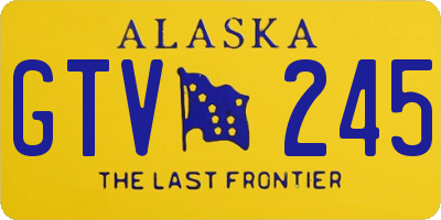 AK license plate GTV245