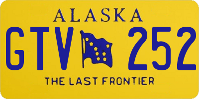 AK license plate GTV252