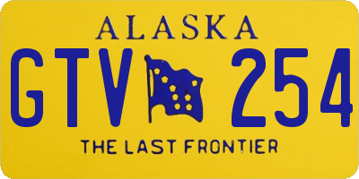 AK license plate GTV254