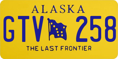 AK license plate GTV258