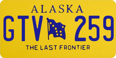 AK license plate GTV259