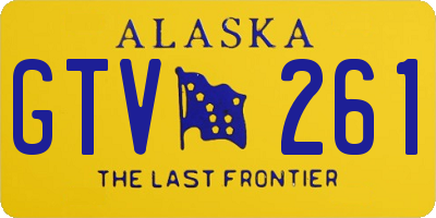 AK license plate GTV261