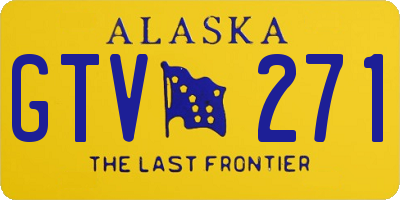 AK license plate GTV271