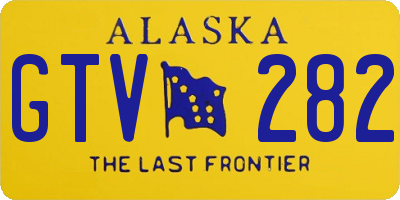 AK license plate GTV282