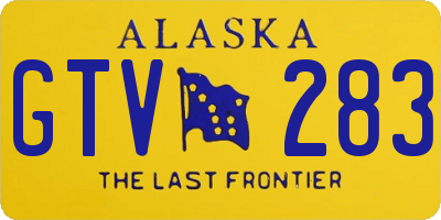 AK license plate GTV283