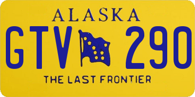 AK license plate GTV290