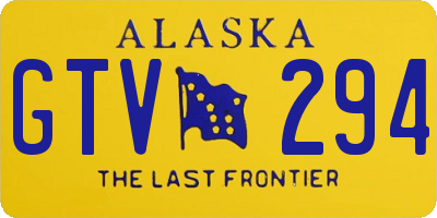 AK license plate GTV294