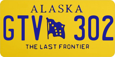 AK license plate GTV302
