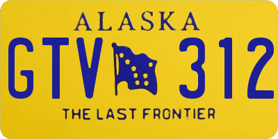 AK license plate GTV312