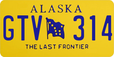 AK license plate GTV314