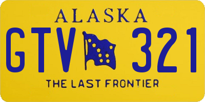 AK license plate GTV321