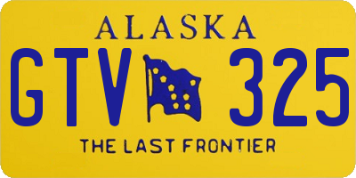 AK license plate GTV325