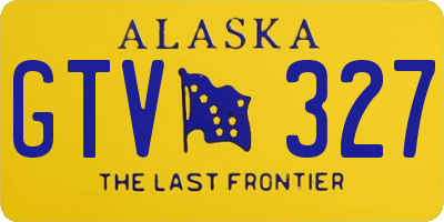 AK license plate GTV327