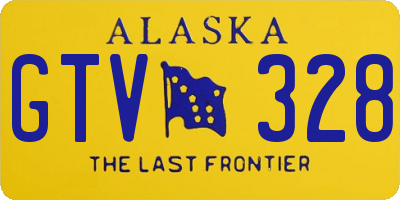 AK license plate GTV328