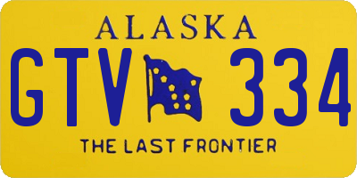 AK license plate GTV334