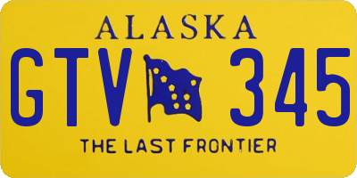 AK license plate GTV345