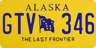 AK license plate GTV346