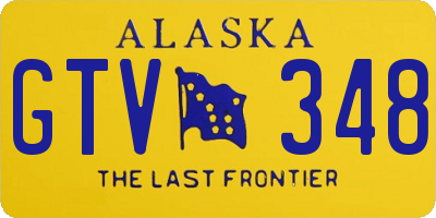 AK license plate GTV348