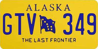 AK license plate GTV349